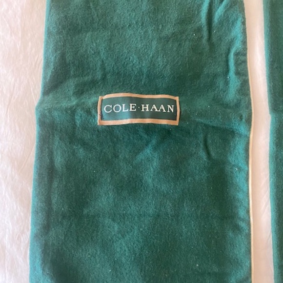 COLE  HAAN Drawstring Shoe Travel Bags - 7.5 x14.5 - Hunter Green (set of 2) - Picture 3 of 4